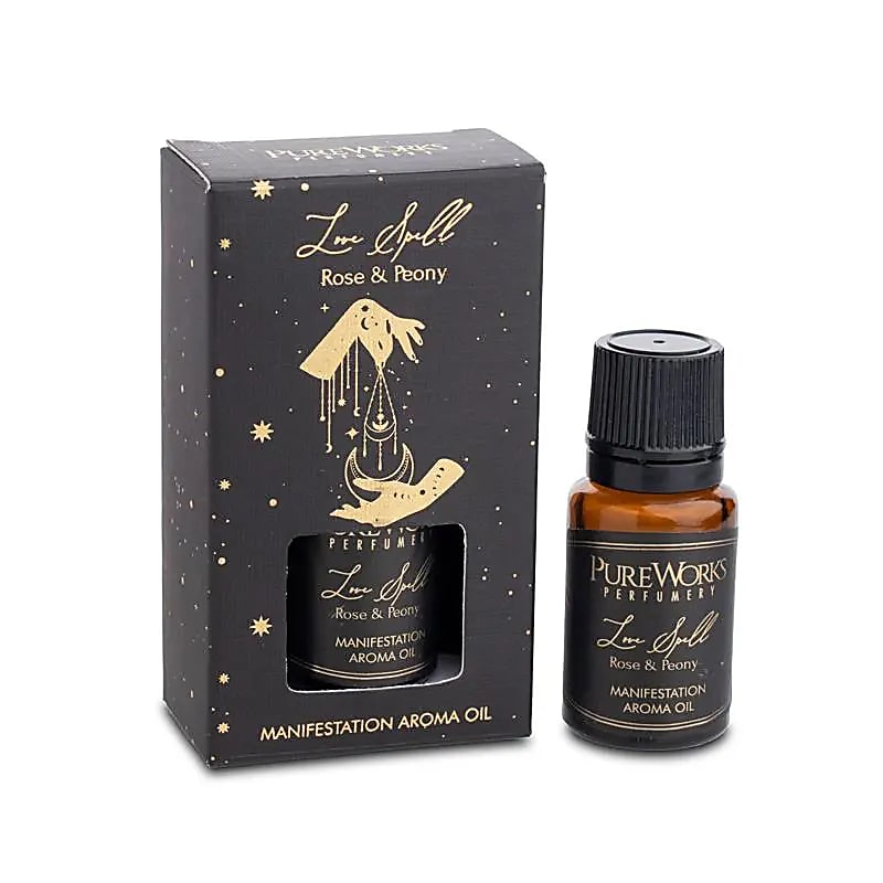 Liebeszauber Aromaöl – Rose & Pfingstrose Romantik – Sanftheit – Sinnlichkeit Dieses hochwertige Aromaöl verströmt einen romantischen und bezaubernden Duft, perfekt für intime Momente und entspannte Wohlfühlatmosphäre.