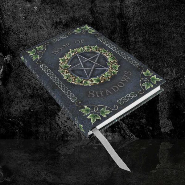 A5-Book of Shadows mit Pentagramm & Efeu-Prägung. Ideal für Zauber, Rituale & Notizen. Hochwertiges Papier – mystisch, praktisch, naturverbunden.