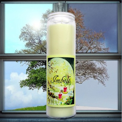 Ritualkerze für Imbolc im Glas – zur Reinigung & zum Neubeginn. Mit Anleitung in DE, EN & FR. Ideal für Jahreskreisfeste & Licht-Rituale.