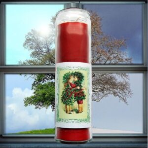 Ritualkerze für das Julfest – zünde sie zur Wintersonnenwende als Symbol für das wiederkehrende Licht. Mit Anleitung in DE, EN & FR.