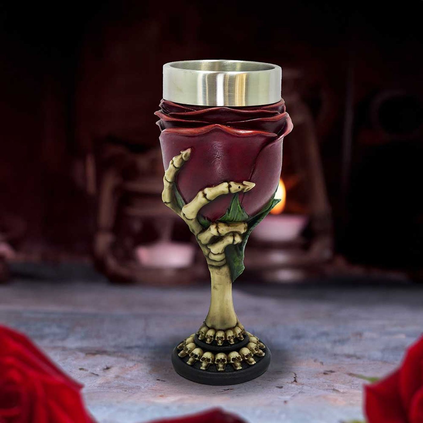 Ritualkelch Rose mit rosenförmigem Fuß