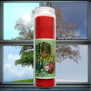 Ritualkerze für Litha im Glas – für Kraft & Leidenschaft. Mit Anleitung in DE, EN & FR.